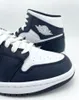 Air Jordan 1 Mid White Metallic Gold Obsidian - EU: 42.5 Produktbild-Vorschau 4