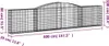 Gabionen mit Hochbogen 25 Stk. 400x30x80/100cm Verzinktes Produktbild-Vorschau 6