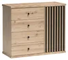 Sideboard - 102x85 cm - Artisan Eiche - Lamellen Optik - Produktbild-Vorschau 1