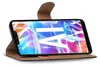 A book-style phone case for a Huawei Mate 20 Lite, shown open with the phone inside displaying a colorful abstract wallpaper. Anteprima dell’immagine prodotto