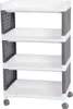 Etagere MagicHome Rolly, plastique, 4 etageres, 49x29x75,5 Voir les images du produit 1
