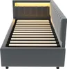 MODFU Lit Coffre 90x200 cm Banquette avec Éclairage LED et Voir les images du produit 9