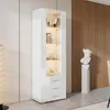 Hochglanzvitrine 60x35x180cm Weiss LED-Beleuchtung 3 Produktbild-Vorschau 4