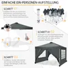 Instructions for setting up a pop-up canopy. Produktbild-Vorschau