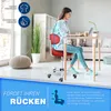 TRESKO Roller Stool Červená s opierkou Pracovná stolička Náhľad obrázku produktu 6