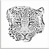 ARTland Leinwandbild Leopardenkopf in Schwarz / Weiss Produktbild-Vorschau 1