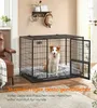 FEANDREA Hundekäfig, Hundebox mit 2 Türen, 107 x 70 x 74,9 Produktbild-Vorschau 2