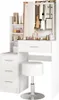 Coiffeuse Vicco Lisca Blanc 80cm avec miroir LED et Voir les images du produit 8