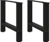 vidaXL Gambe del tavolino nero 2 pezzi 60x(42-43) cm Anteprima dell’immagine prodotto 8