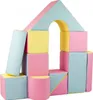 A collection of colorful foam blocks arranged to resemble a house. Produktbild-Vorschau