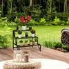 Relaxdays Blumentreppe Metall, 3 Stufen, Outdoor und Produktbild-Vorschau 3