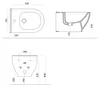Sapho BRILLA Hänge-Bidet, 35,5x53cm, Weiß Produktbild-Vorschau 7
