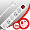 Presa multipla a 5 vie con interruttore | Cavo da 5 m | Anteprima dell’immagine prodotto 5