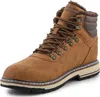 A single brown men's boot is shown against a white background. Voir les images du produit