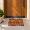 Relaxdays deurmat van kokosvezel, met rozenmotief, Productafbeelding-voorbeeld 2