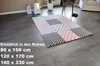 Hochwertiger FLORA Design Teppich Relief TF-21 Rosa Grau Produktbild-Vorschau 2