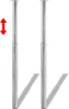 vidaXL 2 x teleskopowa noga stołu chrom 710 mm-1100 mm Podgląd zdjęcia produktu 6