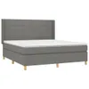 vidaXL Boxspringbett mit Matratze Dunkelgrau 160x200 cm Produktbild-Vorschau 4