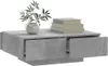 A concrete-effect coffee table with two drawers open, a vase with a plant, and a stack of books on top. Náhľad obrázku produktu