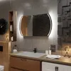 A modern bathroom vanity area with a sink, mirror, and storage. Produktbild-Vorschau