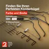 MAWA Kleiderbügel, 10er-Set, rutschfest, 41 cm, Steingrau, Produktbild-Vorschau 6