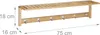 Relaxdays Wandhandtuchhalter mit Ablage, 6 Haken, Bad & Produktbild-Vorschau 4