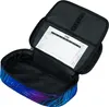 An open pencil case with a colorful palm leaf design on the outside and a grid for notes inside. Podgląd zdjęcia produktu