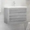 vidaXL Mobile lavabo grigio Sonoma 60x38,5x48 cm in legno - Anteprima dell’immagine prodotto 2
