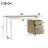 Grand bureau avec rangements, MDF, 3 tiroirs, 130 x 55 x 75 Voir les images du produit 9