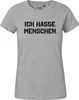 Huuraa Damen T-Shirt ICH HASSE MENSCHEN L Sport Grey Bio Produktbild-Vorschau 2