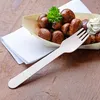 Sztućce jednorazowe GRÄWE - widelce drewniane 100 sztuk, Podgląd zdjęcia produktu 3
