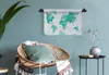 MuchoWow® Wandteppich Wandbehang Weltkarte - Malerei - Produktbild-Vorschau 6