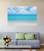 Wallario selbstklebendes Poster - Sandstrand und blaues Produktbild-Vorschau 2
