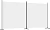 vidaXL 2 tlg. Paravent Weiß 348x180 cm Stoff - Raumteiler - Produktbild-Vorschau 2