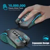 A hand is shown using a gaming mouse, with another mouse in the foreground, against a dark blue background with graphic elements. Produktbild-Vorschau