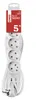 Steckdosenleiste 5 m / 5 Steckdosen / weiß / PVC / 1,5 mm2 Podgląd zdjęcia produktu