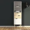 CALICOSY - Etagère 2 tiroirs, 1 porte blanc etReproduction Voir les images du produit 2