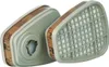 Two gas filters for a respirator are shown against a white background. Produktbild-Vorschau