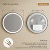S'AFIELINA miroir de salle de bain LED 60cm rond miroir de Voir les images du produit 9