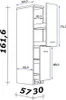 Demi Apothekerschrank Küche - 30 cm breit - Weiß – Nawa Produktbild-Vorschau 8