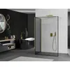 Mexen Kioto Duschwand Walk-in 140 x 80 cm, schwarzes Produktbild-Vorschau 2