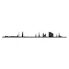 Wallity, Hamburg Skyline, Wanddeko, Schwarz, Metall, 120 x Produktbild-Vorschau 4