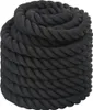 vidaXL Bojové lano čierne 12 m 9 kg Polyester Náhľad obrázku produktu 3