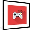 MuchoWow® Gerahmtes Poster Controller - Spiele - Rot 40x40 Produktbild-Vorschau 1