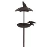 Vogeltränke Schirm Gartenstecker Vogelbad mit Dach Produktbild-Vorschau 2