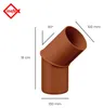 INEFA Fallrohrbogen 45 Grad, DN100 / 100mm, Braun – PVC Produktbild-Vorschau 2