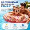 Donut Schwimmring aufblasbar Ø 120 cm – Schwimmreifen für Produktbild-Vorschau 6