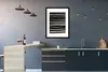 MuchoWow® Gerahmtes Poster Linien - Dunkel - Grün - Produktbild-Vorschau 5
