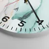 Wanduhr - Rund - Glasuhr - Marmor Abstraktion Türkis - Produktbild-Vorschau 5