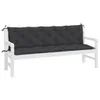 vidaXL Gartenbank-Auflagen 2 Stk. Schwarz 180x50x7 cm Produktbild-Vorschau 4